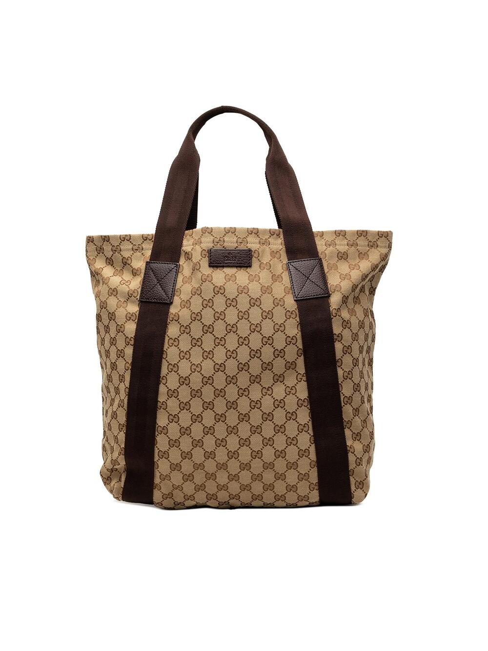 Gucci Gg Canvas Tote Pre-Loved Beige #345942G64B